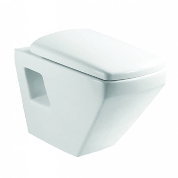 Стенна тоалетна чиния 53.5х34.4х36см бяла INTER CERAMIC - 1