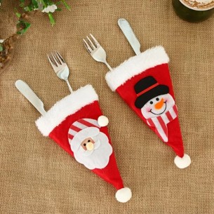 Коледно калъфче за прибори Шапка ➤ топ цена ➤ dshome.bg