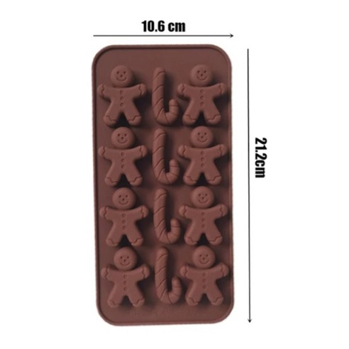 Силиконов молд Човече с 12 гнезда за коледни сладки ➤ топ цена ➤ dshome.bg