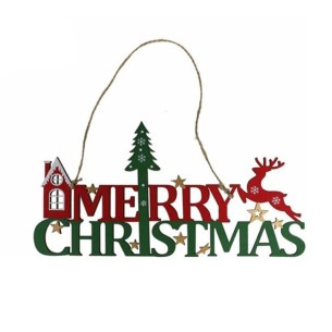 Висяща коледна украса с надпис Merry Christmas ➤ топ цена ➤ dshome.bg