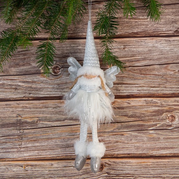 Коледен декоративен висящ ангел 14x10x32 см ➤ топ цена ➤ dshome.bg