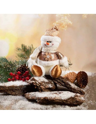 Декоративен снежен човек в златно