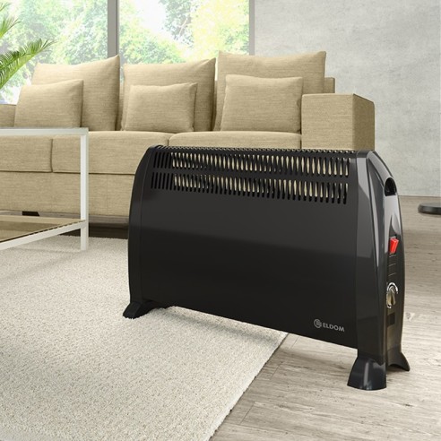 Подов конвектор 2 kW черен CF2000BL ELDOM ➤ топ цена ➤ dshome.bg