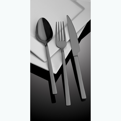 Комплект прибори 18 части Черен мат Cubuk HIRA ➤ топ цена ➤ dshome.bg