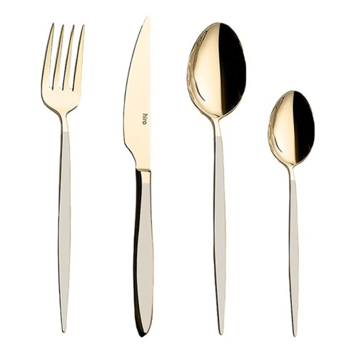 Комплект прибори 24 части Злато мат Istanbul HIRA ➤ топ цена ➤ dshome.bg