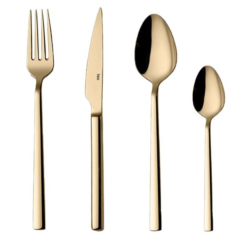 Комплект прибори 24 части злато Cubuk HIRA ➤ топ цена ➤ dshome.bg