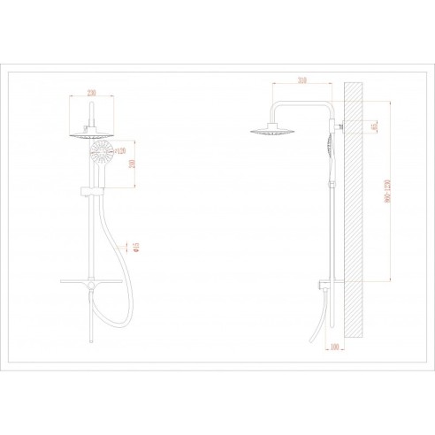 Телескопично тръбно окачване Кристи хром INTER CERAMIC - 3