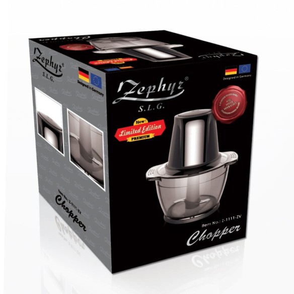 Чопър със стъклена купа 1 л 500 W Z-1111-ZV ZEPHYR ➤ топ цена ➤ dshome.bg