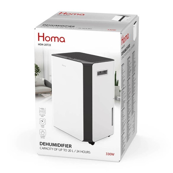 Влагоуловител 20 л/24 часа HDH-20T33 HOMA ➤ топ цена ➤ dshome.bg