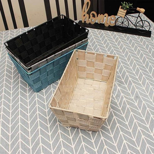 Правоъгълен плетен панер за съхранение ➤ топ цена ➤ dshome.bg