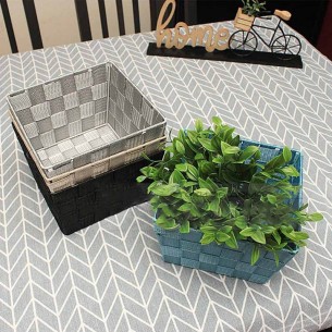 Квадратен плетен панер за съхранение ➤ топ цена ➤ dshome.bg