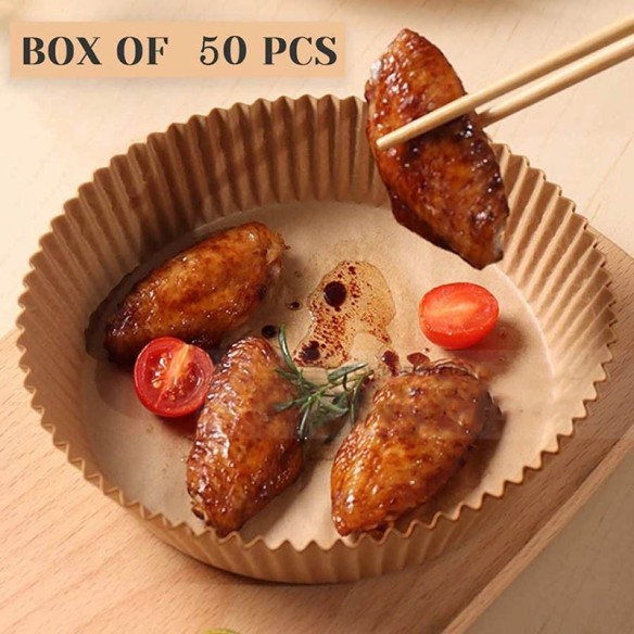 Хартиени незалепващи тавички за Airfryer Ф20 см 50 бр. ➤ топ цена ➤ dshome.bg