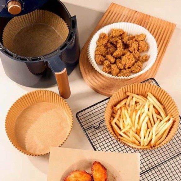 Хартиени незалепващи тавички за Airfryer Ф20 см 50 бр. ➤ топ цена ➤ dshome.bg