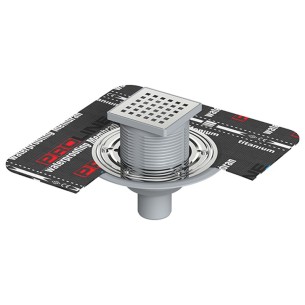 Прав сифон с мембрана 10x10 см Ф70 мм с розетка Maxiflow MERTINOX ➤ топ цена ➤ dshome.bg