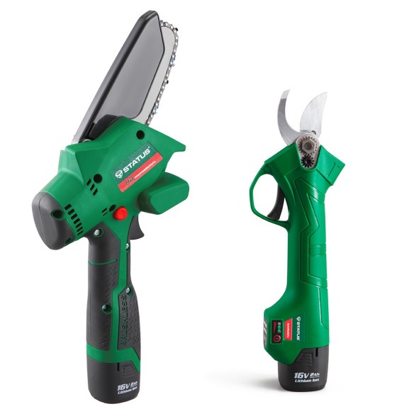Акумулаторен комплект верижен трион и ножици SCB100-16KIT ‐ STATUS ➤ топ цена ➤ dshome.bg