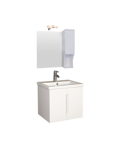 Промо комплект: Шкаф с мивка, огледален шкаф и LED осветление за баня INTER CERAMIC