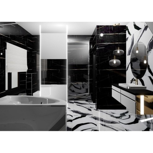 Гранитогрес Panda White 60x120 см бялo/черно ECOCERAMIC ➤ топ цена ➤ dshome.bg