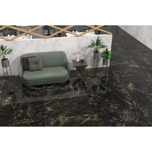 Гранитогрес Verdi Negro Pol 60x120 см черен ECOCERAMIC ➤ топ цена ➤ dshome.bg