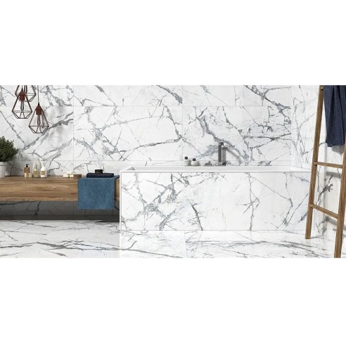 Гранитогрес Olympia white 60x120 см - Бял, сив - ECOCERAMIC ➤ топ цена ➤ dshome.bg