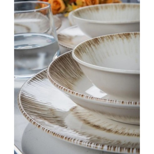 Порцеланов сервиз за хранене 24 части Ирис FARIKA ➤ топ цена ➤ dshome.bg