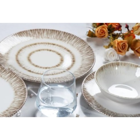 Порцеланов сервиз за хранене 24 части Ирис FARIKA ➤ топ цена ➤ dshome.bg