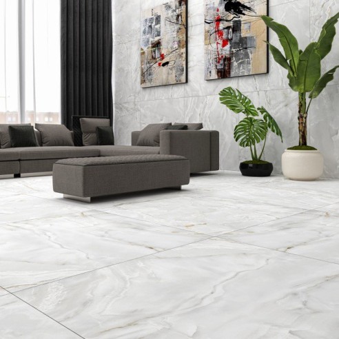 Гранитогрес Eternal White Pol 60x120 см бял ECOCERAMIC