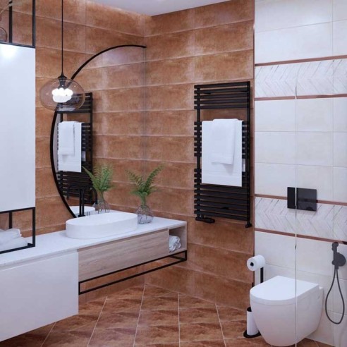 Фаянс Eclectic Oxido 25x70 см мед ECOCERAMIC ➤ топ цена ➤ dshome.bg