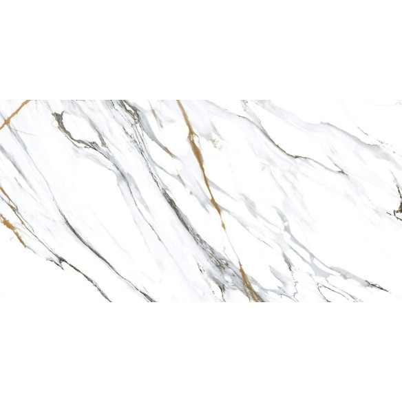 Гранитогрес Oikos Gold 60x120 см - Бял, златист - Geotiles ➤ топ цена ➤ dshome.bg