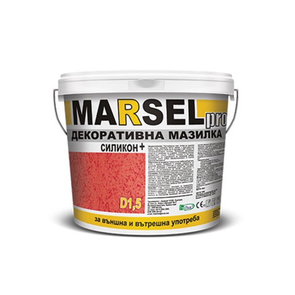 Бяла декоративна мазилка Силикон+ Marsel Pro 25 кг NINAHIM