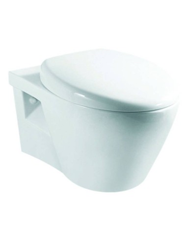 Стенна тоалетна чиния със седалка 53х35.5х36см бяла INTER CERAMIC - 1