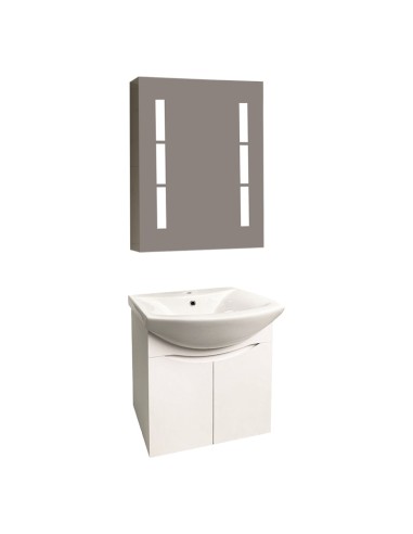 Комплект за баня шкаф с мивка + огледален шкаф Дая INTER CERAMIC