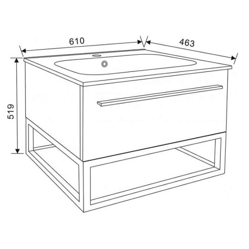 Шкаф за баня с мивка - Аниела - INTER CERAMIC ➤ топ цена ➤ dshome.bg