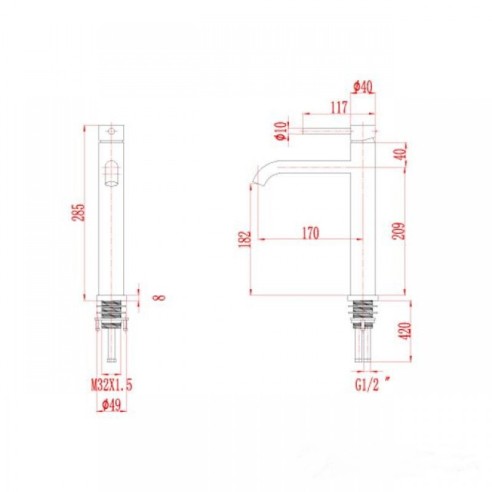 Висок черен смесител за кухня San Remo FORMA VITA ➤ топ цена ➤ dshome.bg