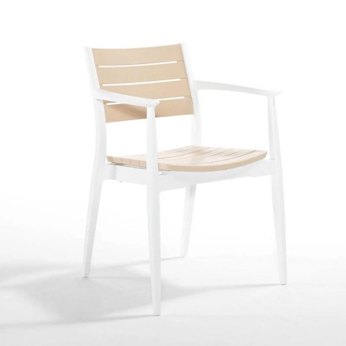 Градински стол PVC слонова кост Regnum NOVUSSI ➤ топ цена ➤ dshome.bg