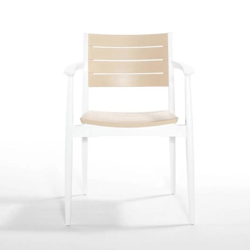 Градински стол PVC слонова кост Regnum NOVUSSI ➤ топ цена ➤ dshome.bg