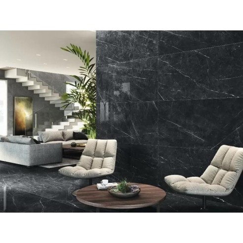 Гранитогрес Tessino Black Natural Rect 60x120 см - Черен - Azulejos Benadresa