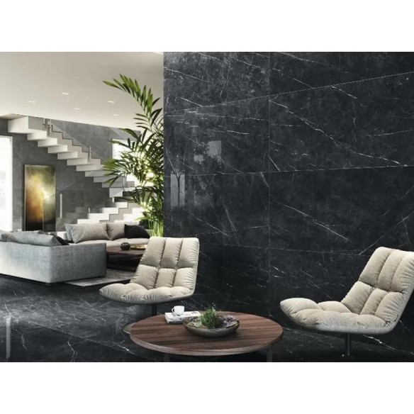 Гранитогрес Tessino Black Natural Rect 60x120 см - Черен - Azulejos Benadresa ➤ топ цена ➤ dshome.bg