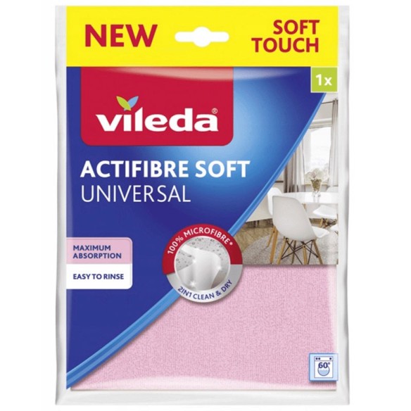Универсална микрофибърна кърпа Actifibre Soft VILEDA ➤ топ цена ➤ dshome.bg