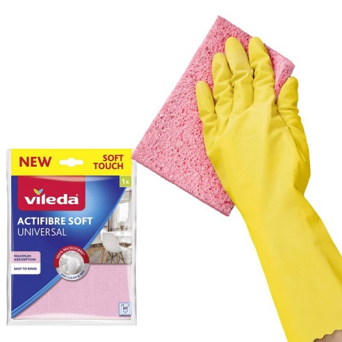 Универсална микрофибърна кърпа Actifibre Soft VILEDA ➤ топ цена ➤ dshome.bg