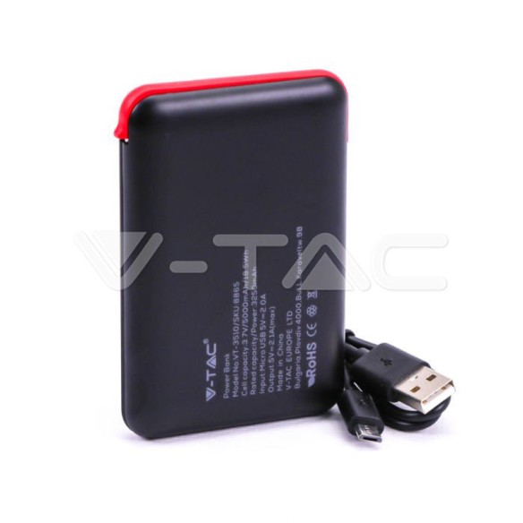 Батерия външна 5000mAh черна - V-TAC - 2