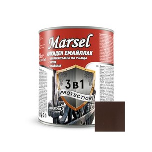 Алкиден емайллак 3 в 1 тъмнокафяв 500 мл Marsel NINAHIM 2