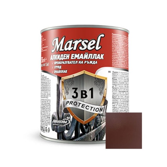 Алкиден емайллак 3в1 вишнево червен 500 мл MARSEL ➤ топ цена ➤ dshome.bg