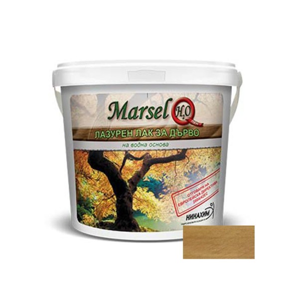 Лазурен лак за дърво 750 мл орех H2O MARSEL ➤ топ цена ➤ dshome.bg