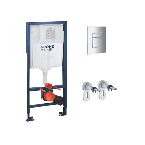 Промо пакет: Структура за вграждане GROHE + бутон + тоалетна чиния ICC 5335 RIMLESS ➤ топ цена ➤ dshome.bg