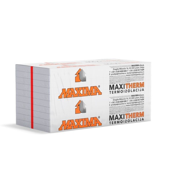 Стиропор EPS - 8 см - MF - 0.5 м2 MAXITERM - MAXIMA ➤ топ цена ➤ dshome.bg