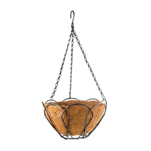 Висяща метална кашпа с кокосова кошница Ø30 см PALISAD