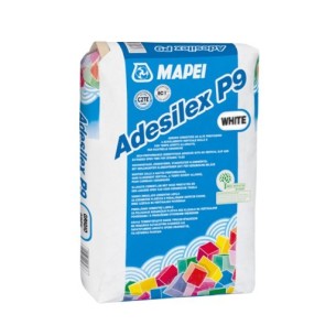 Лепило за плочки, гранитогрес и камък Adesilex P9 25 кг бял MAPEI ➤ топ цена ➤ dshome.bg