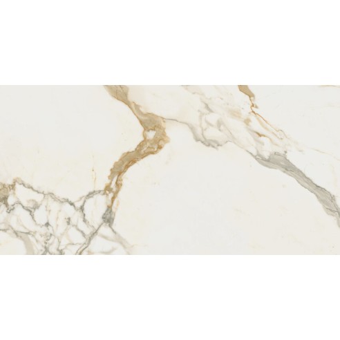Гранитогрес Medici Gold Natural Rect 60×120 см - Бял, златист - Azulejos Benadresa ➤ топ цена ➤ dshome.bg