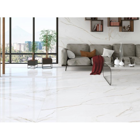 Гранитогрес Golden White 60×120 см - Бял - Navarti