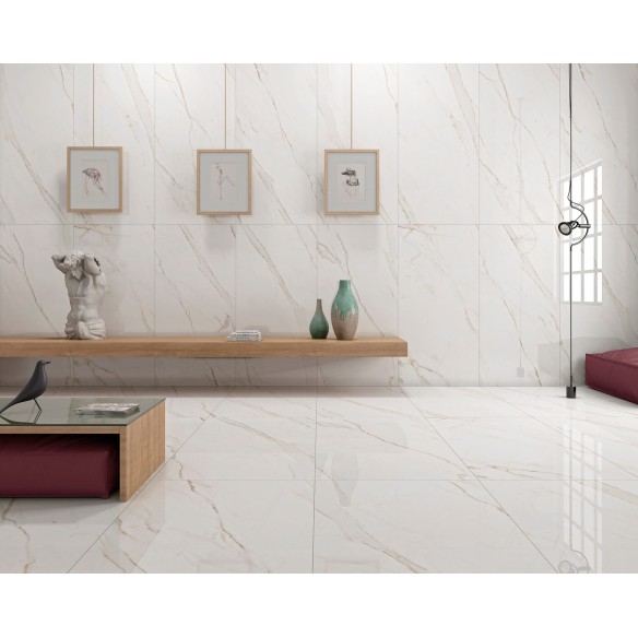 Гранитогрес Golden White 60×120 см - Бял - Navarti ➤ топ цена ➤ dshome.bg